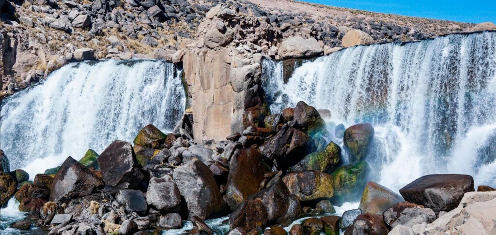 Pillones waterfall and Imata stone forest